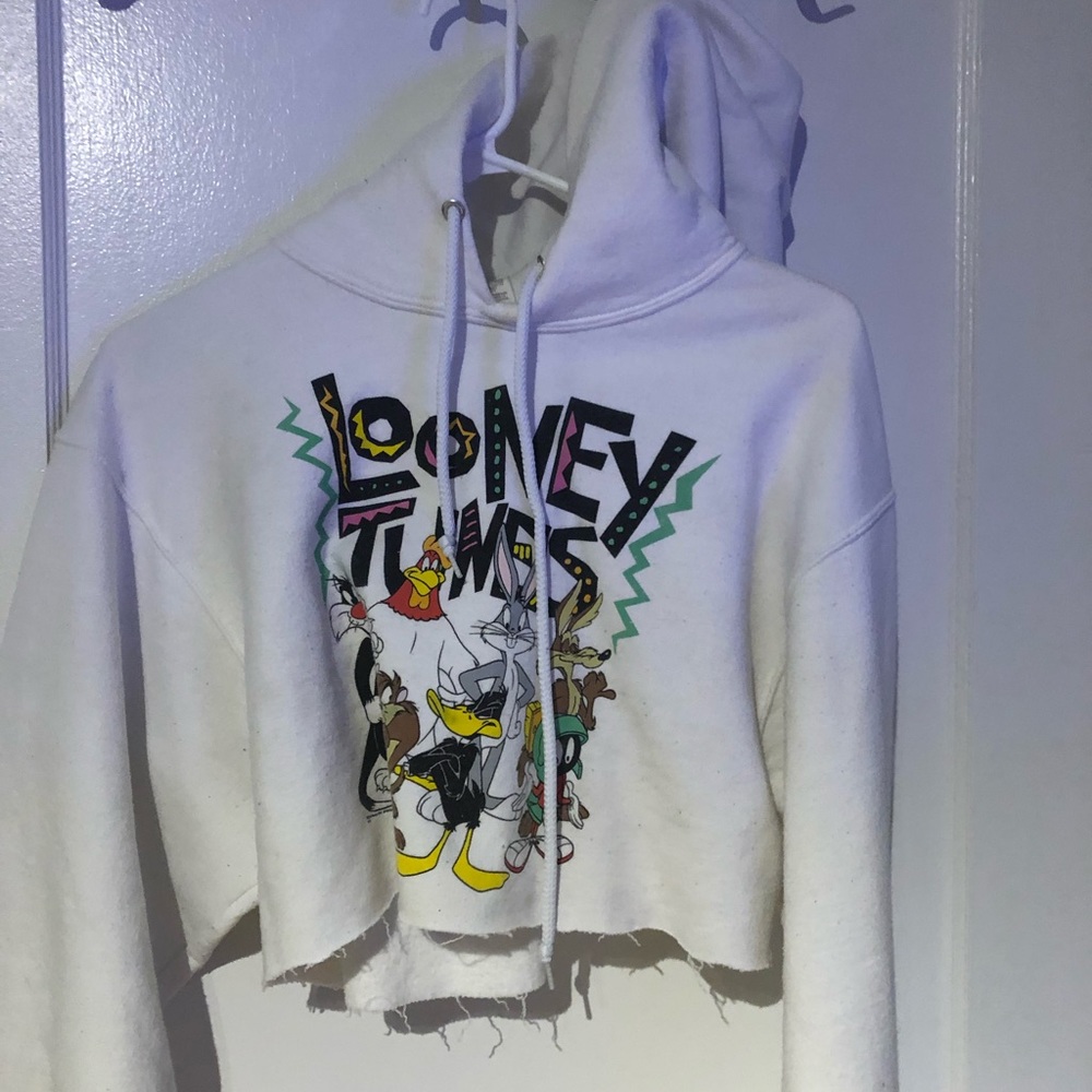 Cropped looney tunes hoodie